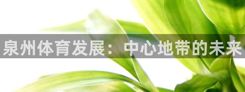 意昂体育4：泉州体育发展：中心地带的未来